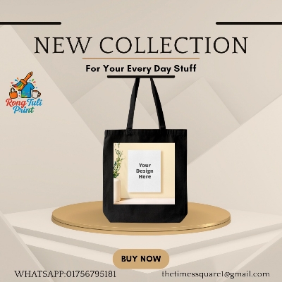 Picture of . Aesthetic Printed Tote Bag – College, Office & Shopping Bag for Women