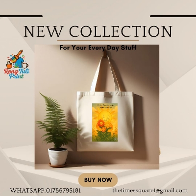 Picture of Cotton Tote Bag – Girls College Bag | School Use | Reusable & Eco-Friendly