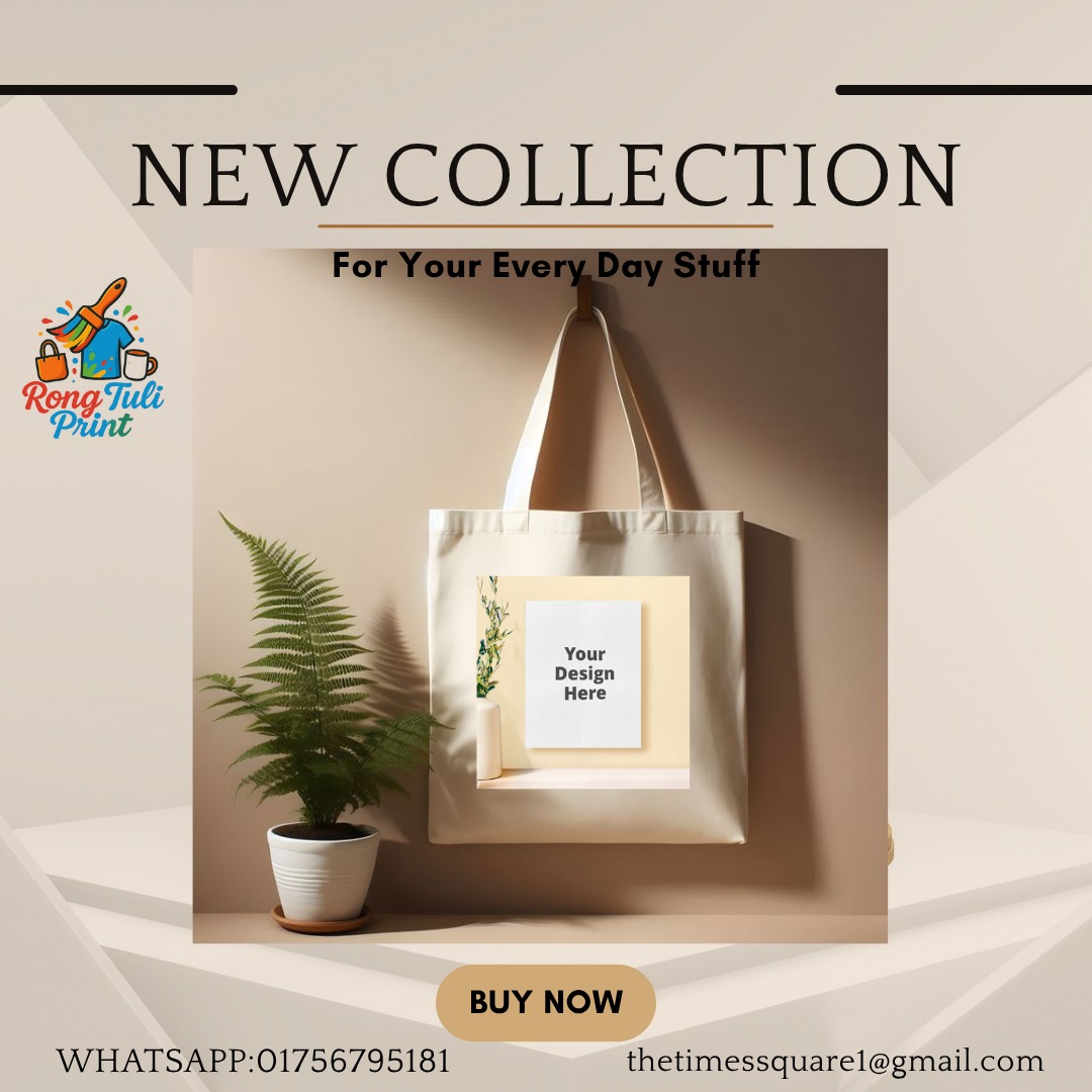 Picture of Cotton Tote Bag – Girls College Bag | School Use | Reusable & Eco-Friendly