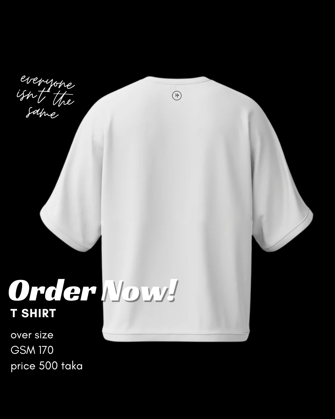 Picture of Black/White t-shirt//Oversized t-shirt Bangladesh White