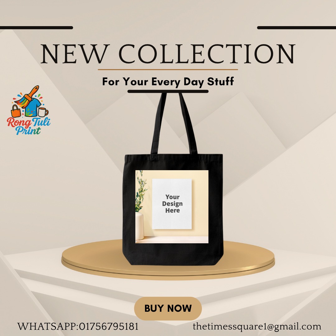 Picture of Canvas Tote Bag for Girls – College, School & Shopping Use | Printed & Stylish