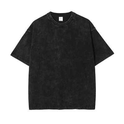 Picture of Acid Wash Oversized T-Shirt for Man & Woman Black