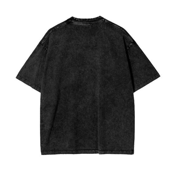 Picture of Acid Wash Oversized T-Shirt for Man & Woman Black