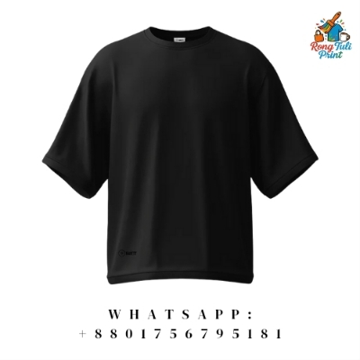 Picture of solid over size t shirt for man and woman Black