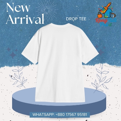Picture of White Solid T-shirt | Trendy Oversize Drop Tee 2025 White
