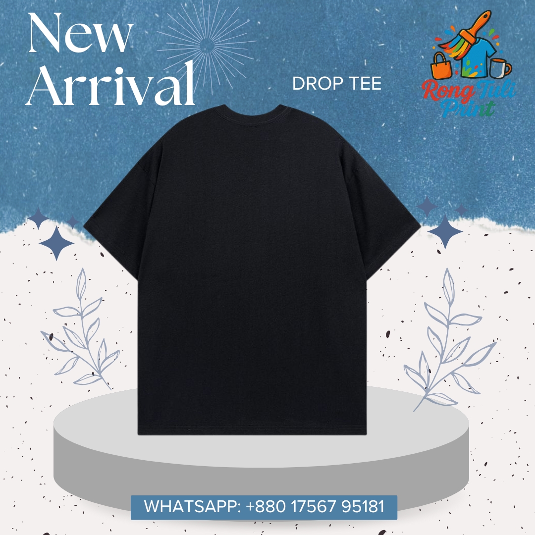 Picture of Pink Floyd "The Dark Side of the Moon" ব্যান্ড টি শার্ট | Oversize Drop Tee Black Black