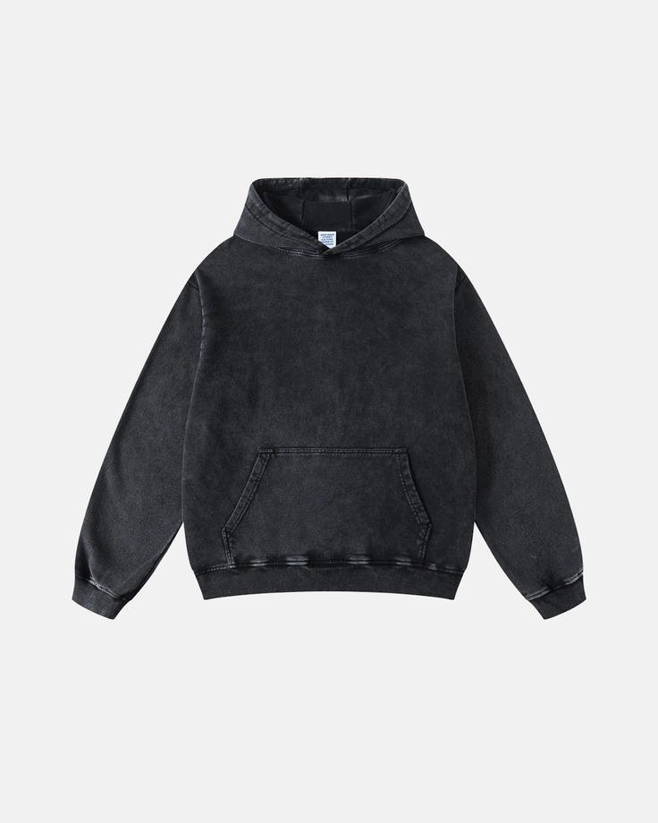 Picture of Oversized Acid Wash Hoodie | Vintage Black Drop Shoulder Sweatshirt for Men/Women| Hudi, Hoodi, Hoody, Hoddie, Hody, Hudie, Hoddy | Winter Sweatshirt শীতের পোশাক | New Hudi / Blanket Hoodie Style Black
