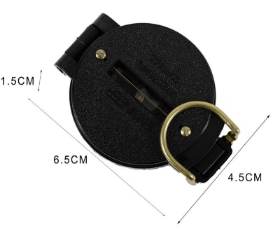 Picture of Pocket Folding Compass Hiking Travel Lensatic Compass - Black