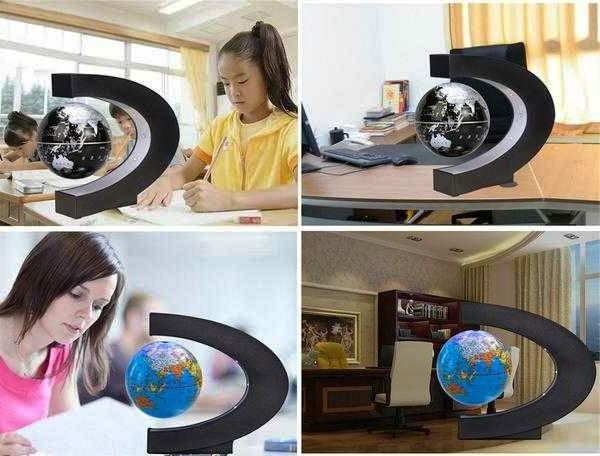 Picture of Magnetic Anti gravity Floating Globe World Map Floating Magnetic levitation Globe Light World Map Electronic Antigravity - Black