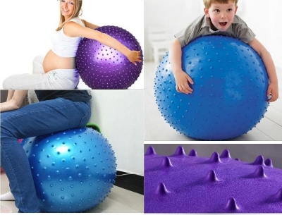 Picture of Anti-Burst Fitness Gym Yoga Therapy Ball  Free pumper With Enhanced Muscle Engagement - Multicolor