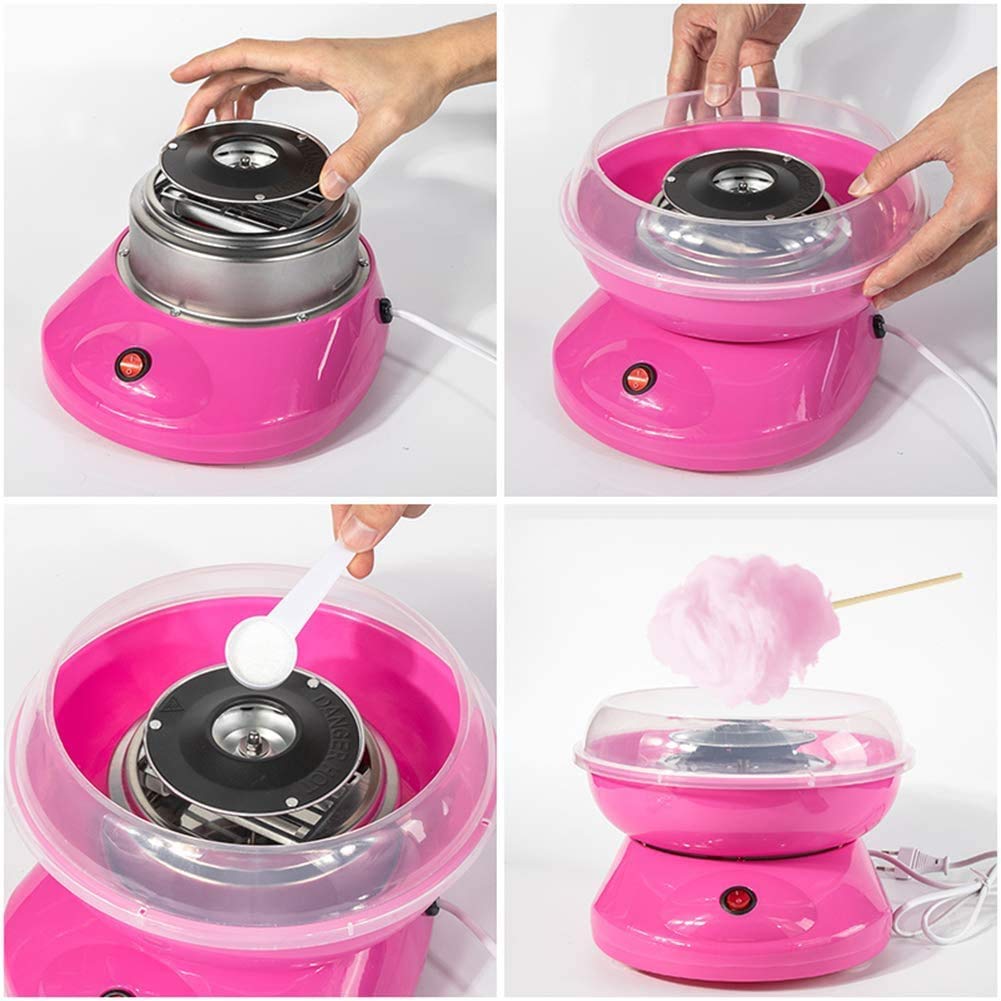 Picture of Electric DIY Sweet Cotton Candy Maker Cotton Candy Floss Maker Machine with Candy Floss Sticks for Homemade Sweet Birthday Family Party