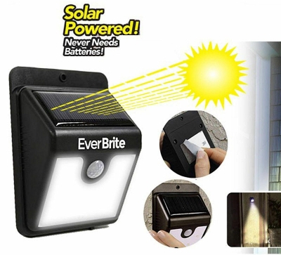 Picture of Solar Day Night Motion Sensor Outdoor Garden Security Wall Light - Black