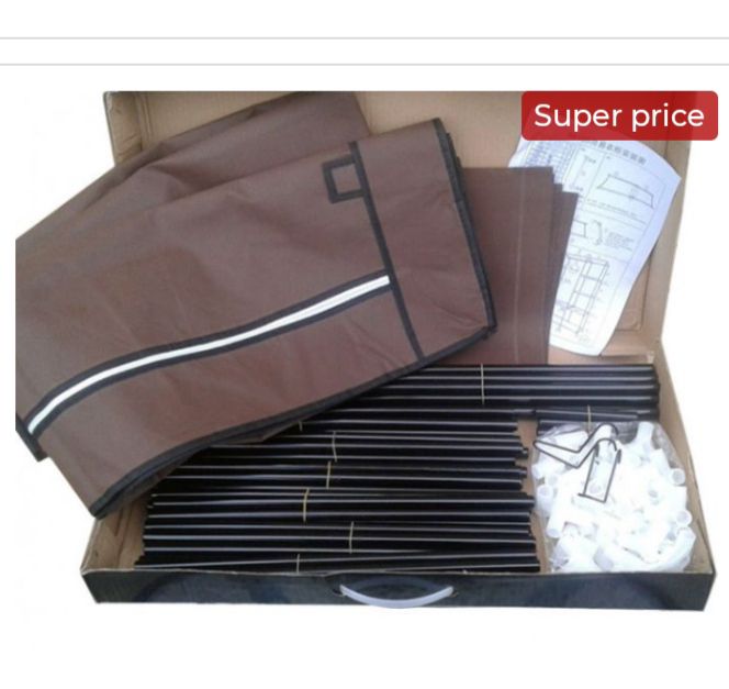 Picture of Portable Canvas China Wardrobe Fabric Wardrobe Ana - Innovative Design - Exclusive Experience - Brown