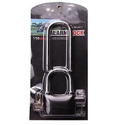 Picture of 2 Beam Alarm Lock Door Motorbike Padlock High Security Siren - Black