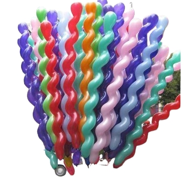 Picture of 20 pcs Spiral Balloons Wedding Birthday Party Decoration Long Balloons - Multicolor