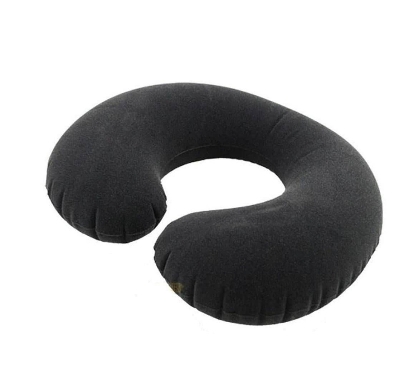 Picture of Intex inflatable Travel Cushion Adult Pillow Hi Quality Flocked material - Light Black