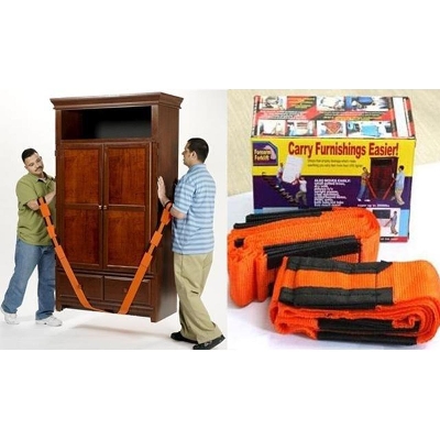 Picture of Heavy Moving Straps Lifting furniture move belt rope Home Utility - Orange