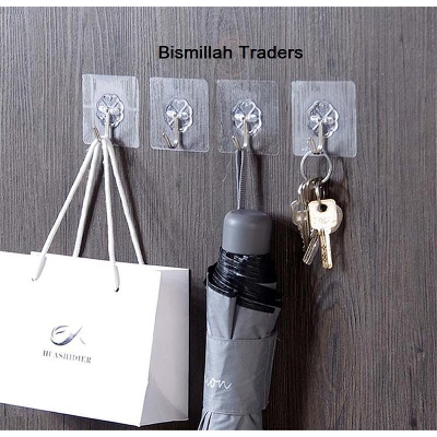 Picture of Strong adhesive hook 3Pcs no trace of nails bearing hanger wall mounted - Silver