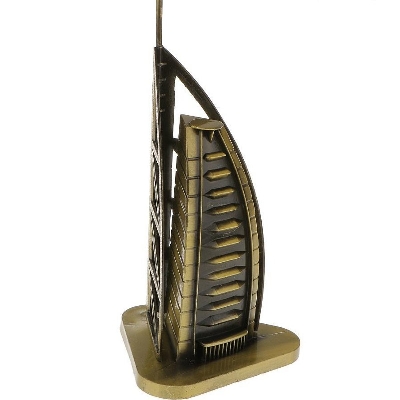 Picture of Burj Al Arab Showpiece Model Figurines Metal Home Décor Classic Gift 18 CM