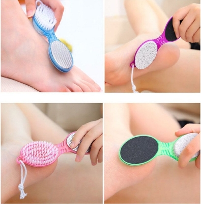 Picture of 4 in 1 Multi-use Foot Care Brush Pumice Scrubber Pedicure Tool - Multicolor