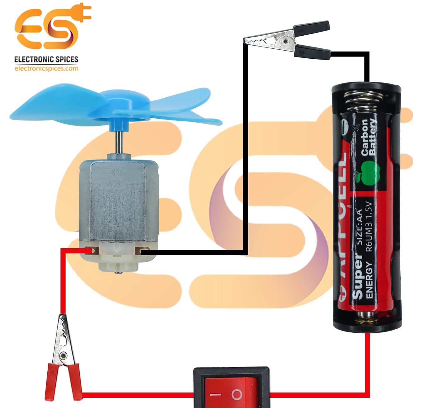 Picture of DIY Kids Science School Projects Experiment Kits Light Bulb and Fan Electric Circuit Physics - Multicolor