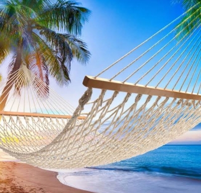 Picture of Jute Rope Hammock Camping Tree Hammock - white