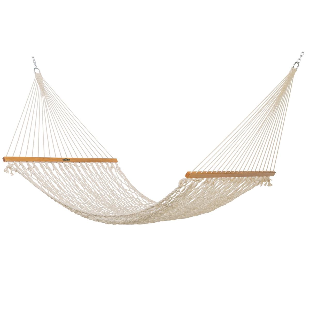 Picture of Jute Rope Hammock Camping Tree Hammock - white