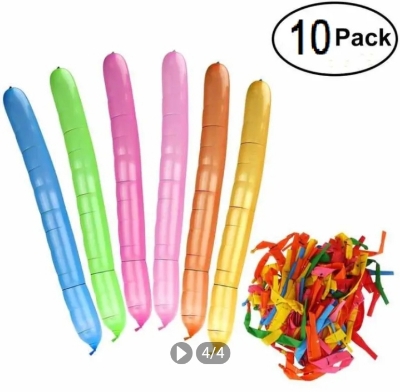 Picture of 10 Pcs Flying Rocket Balloons with Pumper Fly and whistle like a rocket Refill