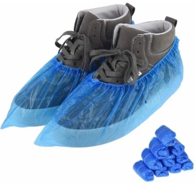 Picture of 20 pcs Over shoes Boot Shoe Covers disposable shoe protector Overshoes - Light blue