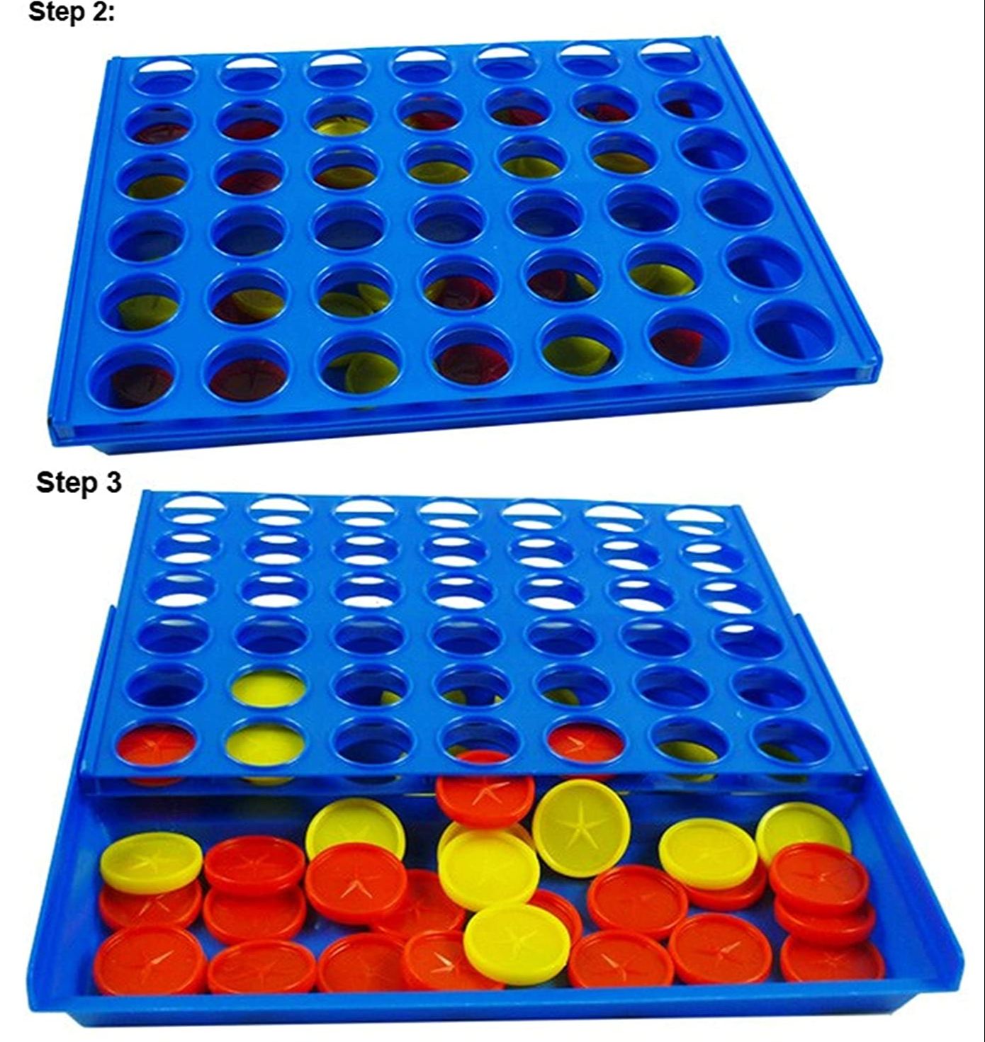 Picture of Classic Family Game Toy Large Connect 4 In A Line Board Game Children's Educational Toys Foldable Kids Children Line Up Row Board Puzzle Toys - Multicolor