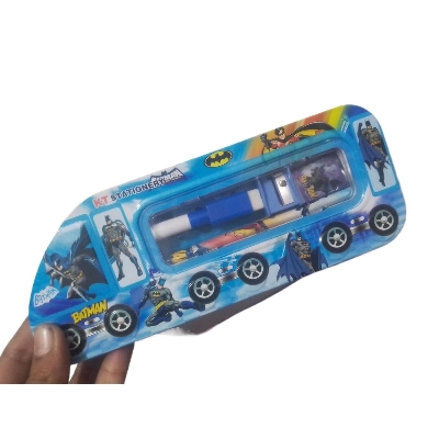 Picture of Cars Pencil Box With Stationary - Pencil Bag - Multicolor