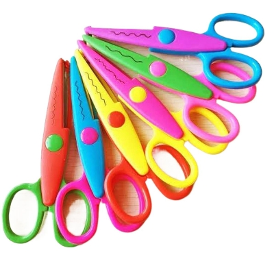Picture of 6 pcs Craft Stainless Steel Scissor - Multicolor