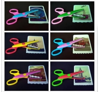 Picture of 6 pcs Craft Stainless Steel Scissor - Multicolor