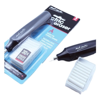 Picture of Electric Eraser, Includes 30 Eraser Refills - Black