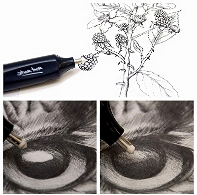 Picture of Electric Eraser, Includes 30 Eraser Refills - Black