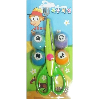 Picture of Craft Scissors Zigzag Fancy Cuts & Four Crafts Punches(JF-625-821) 5 Pc SET