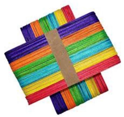 Picture of 50 pcs Colored Popsicle Sticks for Crafts, 4.5 Inch Colored Wooden Craft Sticks, Ice Cream Sticks, Rainbow Popsicle Sticks, Great for DIY Craft Creative Designs and Children Education - Multicolor