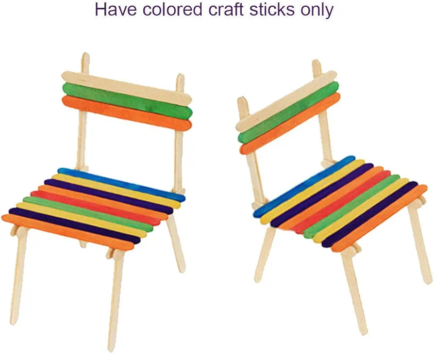 Picture of 100 Pcs Colored Wooden pop-sticks