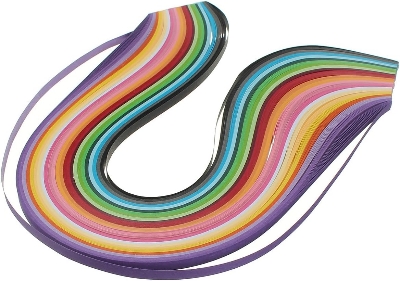 Picture of High-Quality 10mm Rainbow-Colored Quilling Strips 100 Pcs for DIY Craft Projects - Multi