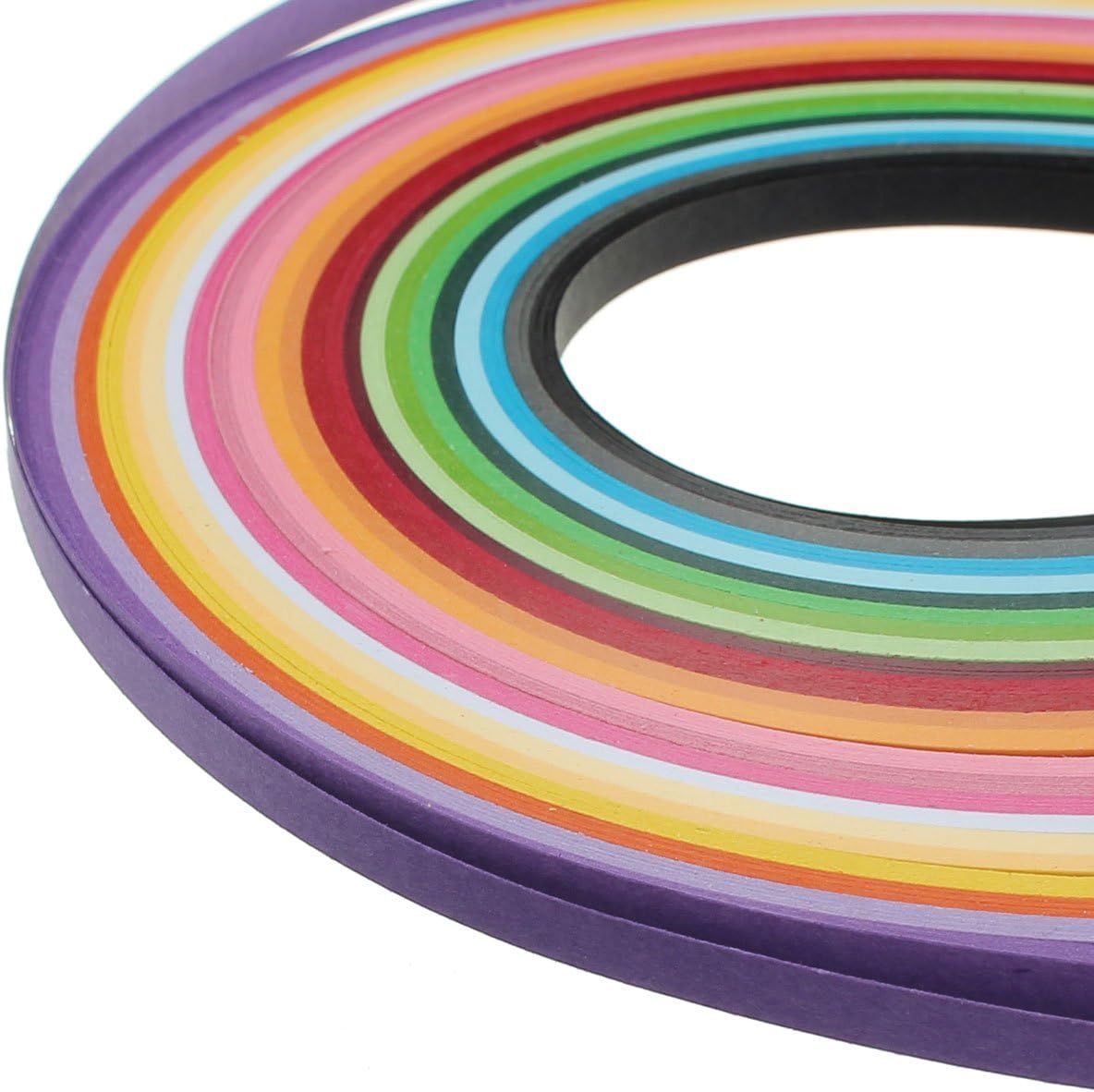 Picture of High-Quality 10mm Rainbow-Colored Quilling Strips 100 Pcs for DIY Craft Projects - Multi