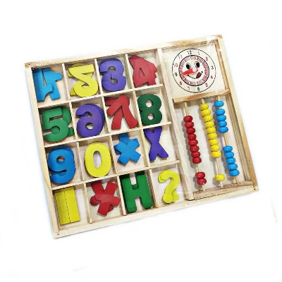 Picture of Baby learning Number and abacus wood Board puzzle toy