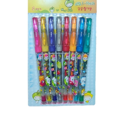 Picture of Glitter gel pen (8 pcs) / Multicolor gel pen / Design pen - Multicolor