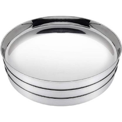 Picture of Stainless Steel Plates ( Set of 3 ) (11"inch Diameter ) Dinner Plate  (pack of 3 Dinner Plate) - Silver