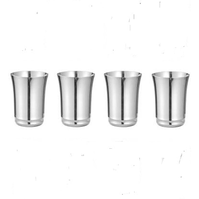 Picture of Stainless Steel Glass Set ( Pack Of 4 ) Glass Set  (360 Ml, Steel) - Coffee Mug - Silver