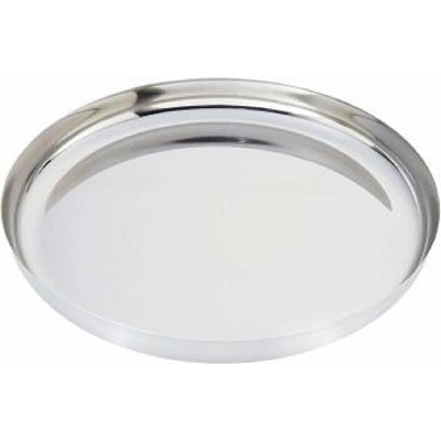 Picture of Stainless Steel Plates ( Set of 2 ) (11"inch Diameter ) Dinner Plate  (pack of 2 Dinner Plate) - Silver