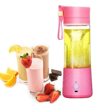Picture of পোর্টেবল রিচার্জেবল স্মুদি ব্লেন্ডার এবং পাওয়ার ব্যাংক-গোলাপী