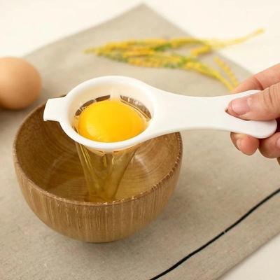 Picture of Egg White Yolk Separator Tool Food-Grade Egg Baking Cooking Kitchen Tool Gadgets Egg Divider Sieve Seperator Hand Egg Tools - Multicolor
