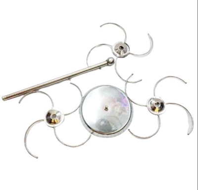 Picture of Steel churi stand rotating Stolen Stand Bangle Organizer - Jewellery Box - Silver