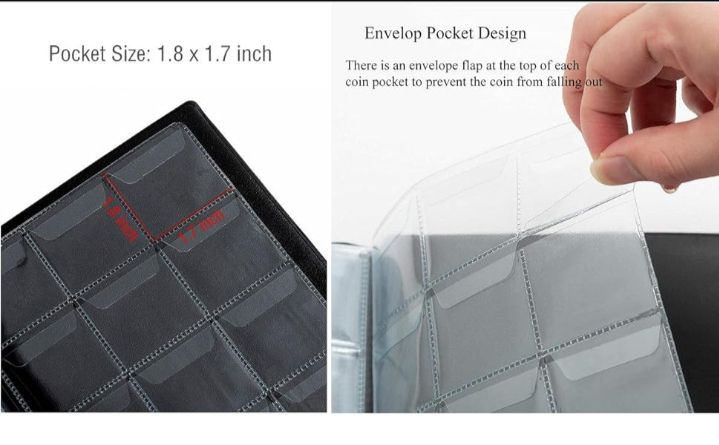 Picture of Coin Collectors Coin Album multicolor PVC Coins Collection Book Multi-kinetic Coin Collection - Multicolor