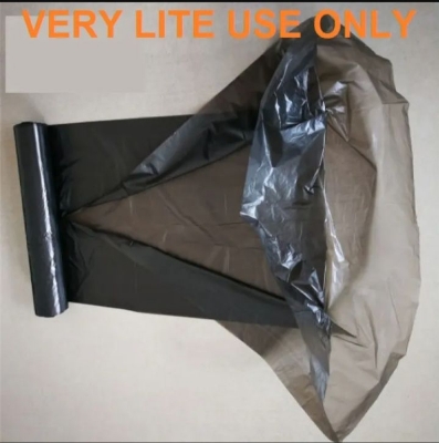 Picture of 50 Pcs Garbage Bag Roll (35Liter)/trash bag/waste bag high quality - Black